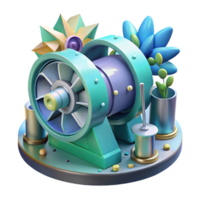 impressive minimalist Water Turbine Renewable Energy Source Isolated for Green Technology Projects professional png