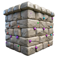 beautiful abstract Weathered Stone Wall Texture Cutout for Architectural Visualization premium png