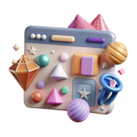 vibrant traditional Web Design Ui Components Isolated for Website Development detailed png