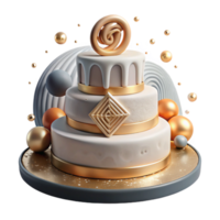 magnificent abstract Wedding Cake Topper Monogram Initials Isolated for Personalized Cake Design high quality png