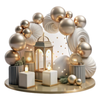serene modern Wedding Decor String Lights and Lanterns Transparent for Romantic Ambiance professional png