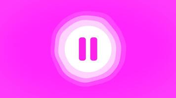 A vibrant pink pause symbol featuring glowing effects that create a stunning visual impact. Motion video