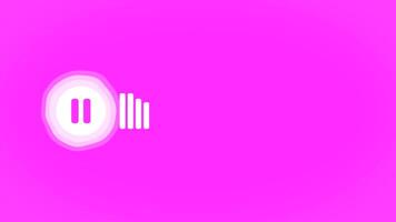 A vibrant and eyecatching Pink Audio Visualization featuring intuitive Play and Pause Controls. Motion video