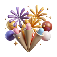 elegant traditional Wedding Fireworks Celebration Display Isolated for Event Graphics premium png