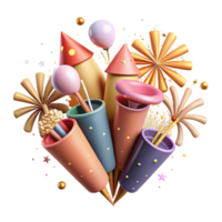 impressive modern Wedding Fireworks Celebration Display Isolated for Event Graphics original png