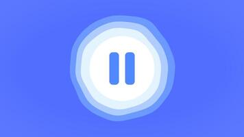 A Pause Icon against a Blue Background, designed for Various Media Applications and Uses. Motion video