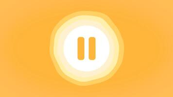 The Pause Icon stands out against a vivid Radiant Yellow Background, creating a striking effect. Motion video