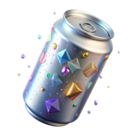 beautiful abstract Aluminum Can Texture Transparent for Packaging Mockups high resolution png