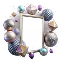 vibrant traditional Aluminum Frame Border Isolated for Web Design high quality png