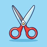 Realistic Scissors with a Blue Background vector