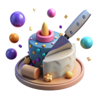 stunning modern Anniversary Cake Cutting Knife Server Isolated genuine png