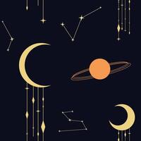 outer space seamless background vector