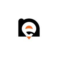 Geometric EN NE Location Logo with a Bold and Clean Look vector