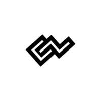 Minimal and Elegant EN NE Symbol for Branding vector