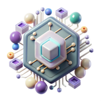dramatic traditional Artificial Intelligence Circuit Board Cutout for Computer Science high resolution png