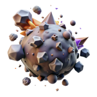beautiful minimalist Asteroid Impact Explosion Transparent for Space Disaster high quality png