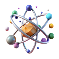 magnificent minimalist Atom Model Structure Illustration Transparent for Physics Projects authentic png