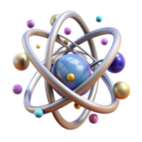 stunning abstract Atom Model Structure Transparent for Physics Projects high resolution png