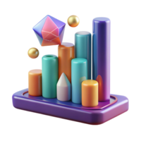 stunning rustic Bar Graph Sales Data Visualization Isolated for Marketing Reports authentic png