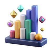 extraordinary creative Bar Graph Sales Data Visualization Isolated for Marketing Reports authentic png