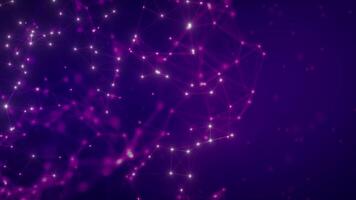 Abstract Purple Network Design for Technology Background loop video