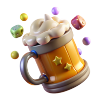 wonderful abstract Beer Mug with Foam Transparent for Brewery Graphics png