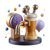 wonderful contemporary Beer Tap with Foam Cutout for Brewery Websites premium png