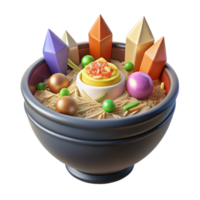 serene artistic Bibimbap Transparent Background for Korean Food Menu genuine png