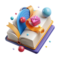 impressive creative Book Education Knowledge Isolated for School Projects high quality png