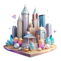 wonderful abstract Boston Skyline Historic Architecture Isolated for Educational Resources authentic png