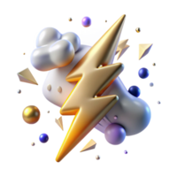 impressive contemporary Branching Lightning Strike Cutout for Dramatic Visuals professional png