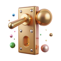 beautiful traditional Brass Door Handle Backplate Included Cutout for Easy Installation original png