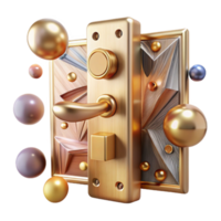 magnificent abstract Brass Door Handle Backplate Included Cutout for Easy Installation exclusive png