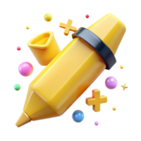 wonderful abstract Bright Yellow Highlighter Text Marking Tool Isolated for Studying high resolution png