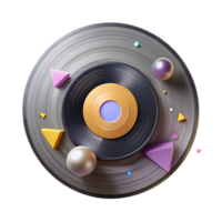 impressive abstract Broken Vinyl Record Pieces Isolated original png