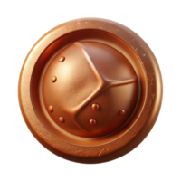 serene creative Bronze Texture Circular Button Isolated for Ui Design premium png