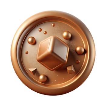 hermosa resumen bronce textura circular botón aislado para ui diseño alto calidad png