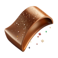 serene contemporary Bronze Texture Curved Surface Isolated for 3d Modeling exclusive png