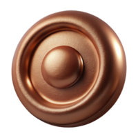 stunning traditional Bronze Texture Circular Button Isolated for Ui Design professional png