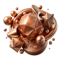 serene rustic Bronze Texture Light Reflection Cutout for 3d Rendering premium png