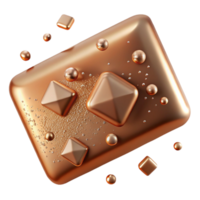 impressive classic Bronze Texture Rectangular Shape Isolated for Graphic Elements high quality png