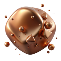 impressive abstract Bronze Texture with Reflective Surface Cutout for Product Photography authentic png