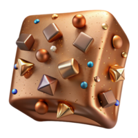 elegant rustic Bronze Texture with Specular Highlights Isolated for Product Visualization original png