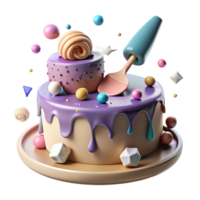 vibrant artistic Cake Icing Spatula Smoothing Frosting Baking Tool Transparent authentic png