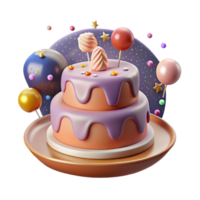 extraordinary abstract Cake Topper Happy Birthday Script Glitter Isolated high resolution png