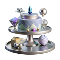 stunning abstract Cake Stand Silver Pedestal Dessert Display Transparent png