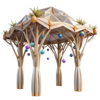 vibrant abstract Canopy Branches Intricate Pattern Isolated professional png