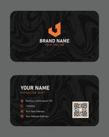 Elegant black business card and name card template design, horizontal layout vector