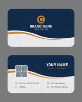 Blue Corporate business card and name card design template vector