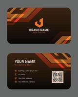 Luxury brown business card and name card template design, horizontal layout vector